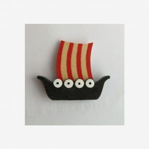 Viking Ship fridge magnet wood